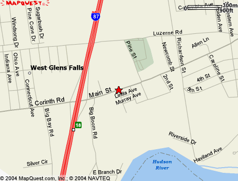 Take I87 Exit 18, turn East on Main Street, Queensbury, NY. We're located across from Pizza Hut. Click Map to Close